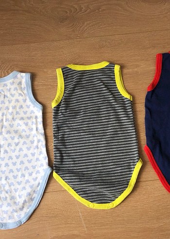 Renkli Batman Desenli 1-3 ay 3lü Erkek Bebek Body zıbın - Görsel 2