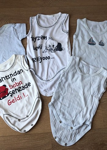 Kolsuz Body 5 li erkek bebek body - Görsel 2