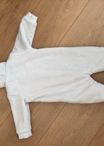 Bej Kürklü mavi Erkek Bebek Tulumu - Görsel 3