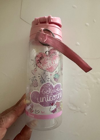 Unicorn Desenli Pembe kız Çocuk Termos Matara - Görsel 2