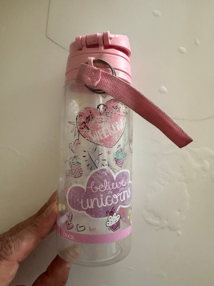 Unicorn Desenli Pembe kız Çocuk Termos Matara - Görsel 2