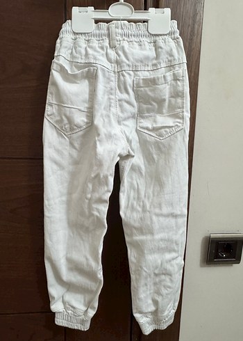 Beyaz 6-7 yaş çocuk pantolon - Görsel 2
