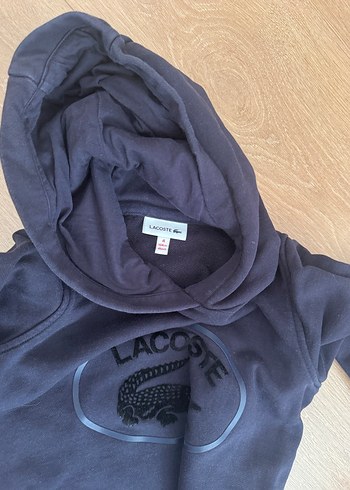 Lacoste siyah 4 yaş kapşonlusweat elbise - Görsel 4