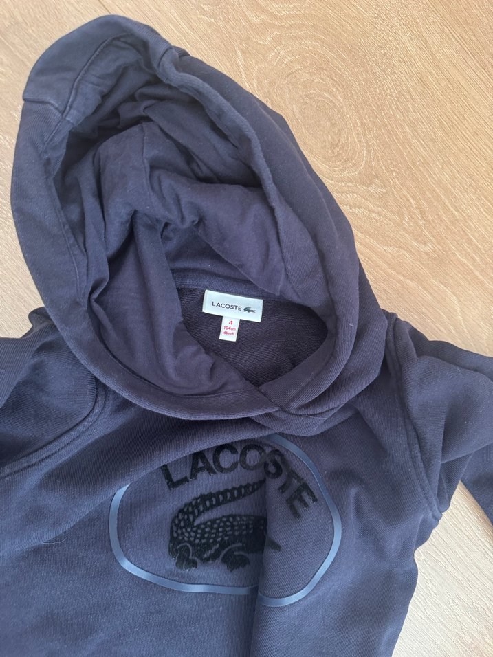 Lacoste siyah 4 yaş kapşonlusweat elbise - Görsel 4