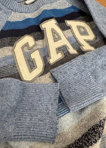 Gri Erkek Çocuk GAP Triko Sweatshirt - Görsel 4