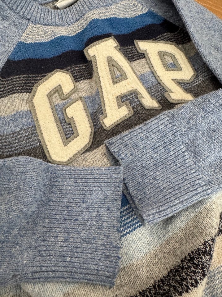 Gri Erkek Çocuk GAP Triko Sweatshirt - Görsel 4