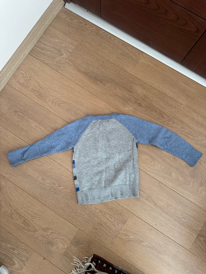 Gri Erkek Çocuk GAP Triko Sweatshirt - Görsel 2