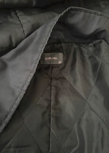 Kadın Siyah Midi Kemerli trenckot - Görsel 4