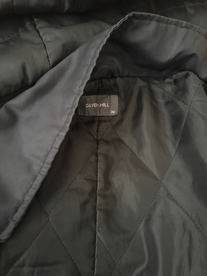 Kadın Siyah Midi Kemerli trenckot - Görsel 4