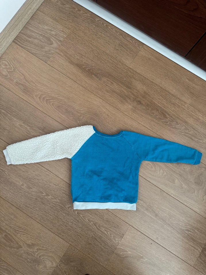 Erkek Çocuk Mavi beyaz Baskılı Sweatshirt - Görsel 3