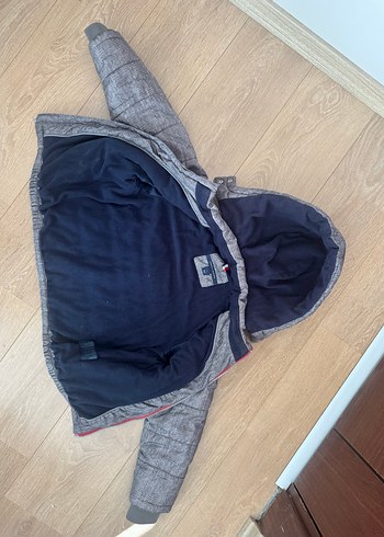 Tommy Hilfiger Erkek Çocuk Gri Fermuarlı Mont - Görsel 4