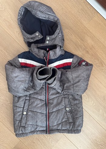 Tommy Hilfiger Erkek Çocuk Gri Fermuarlı Mont - Görsel 2