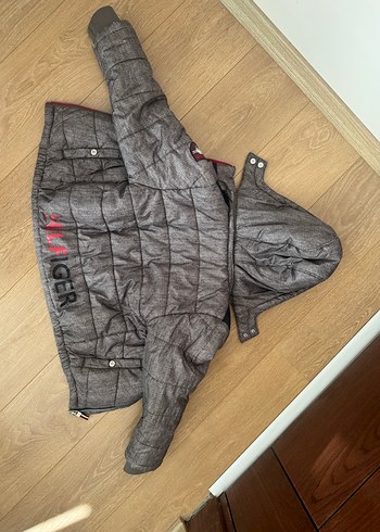 Tommy Hilfiger Erkek Çocuk Gri Fermuarlı Mont - Görsel 3