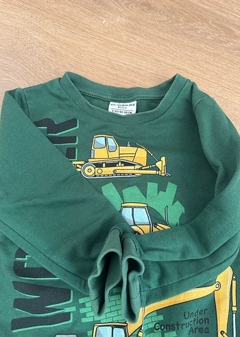 Yeşil Erkek Çocuk Baskılı Sweatshirt - Görsel 3