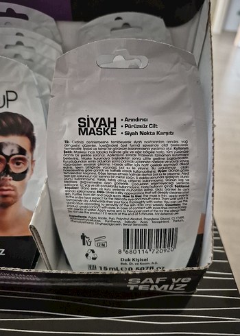 LookUP Siyah Maske Kadın ve Erkek - Görsel 3