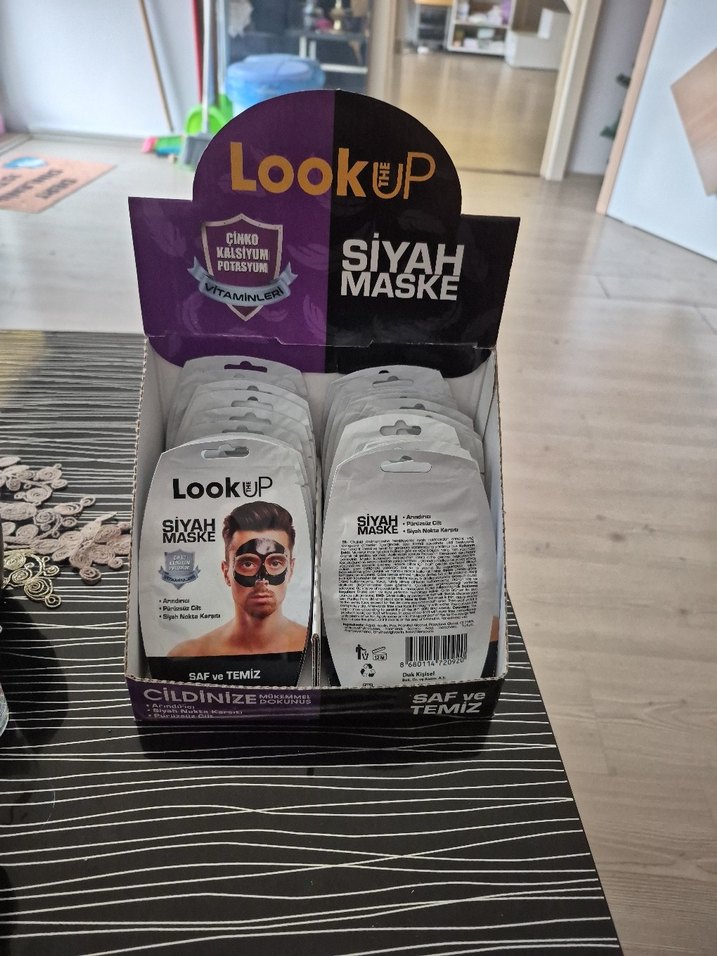 LookUP Siyah Maske Kadın ve Erkek - Görsel 4