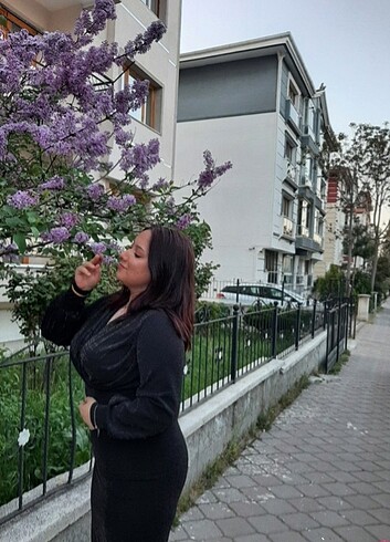 44 Beden Simli dar elbise
