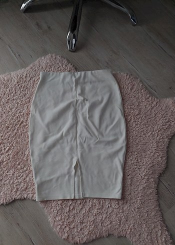 Nakışlı Beyaz kalem etek - Görsel 2