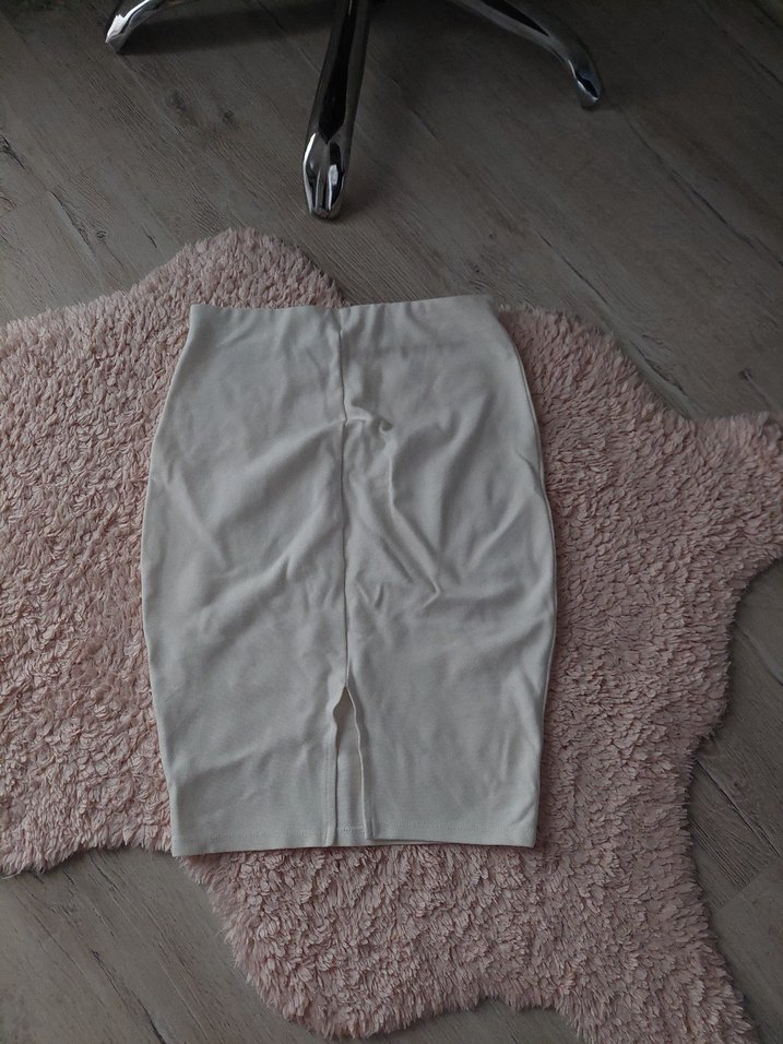 Nakışlı Beyaz kalem etek - Görsel 2