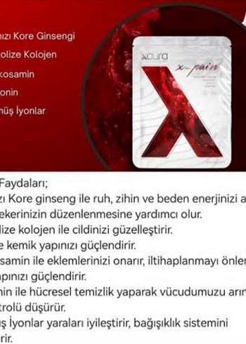 Xaura Ağrı Bandı Kırmızı Kore Ginsengli - Görsel 3