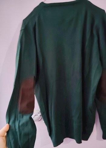 Pierre  Cardin L beden erkek Koyu Yeşil V Yaka Triko Kazak - Görsel 8