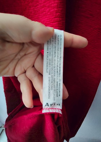 Kırmızı V Yaka Midi Triko Elbise - Görsel 5