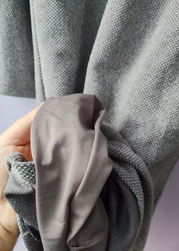 40 beden Gri Midi Uzun Kollu Elbise - Görsel 7