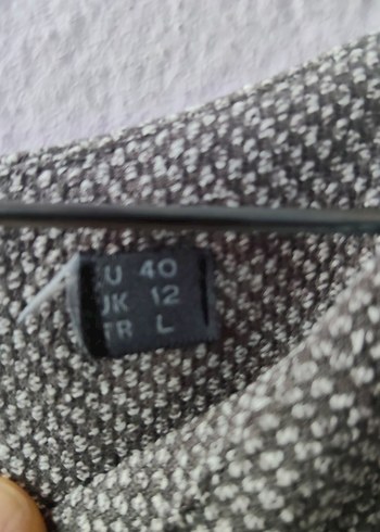 40 beden Gri Midi Uzun Kollu Elbise - Görsel 4