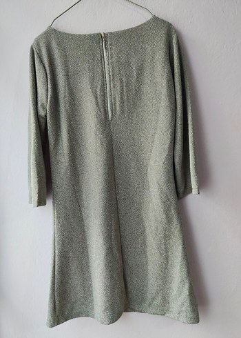 40 beden Gri Midi Uzun Kollu Elbise - Görsel 6