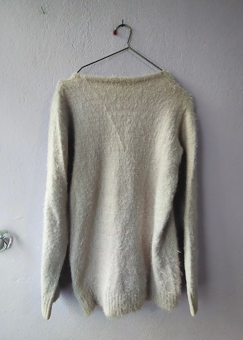 Bej V Yaka Örgü Hırka - Görsel 6