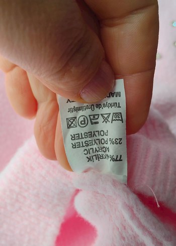 Pembe Yüksek Yaka Triko Kadın Kazak - Görsel 6