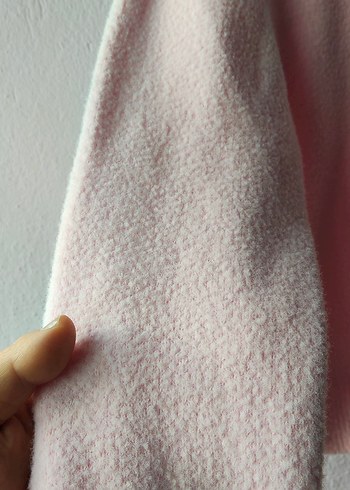 Pembe Yüksek Yaka Triko Kadın Kazak - Görsel 8