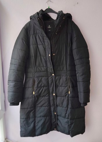 colins L beden  Siyah Uzun Kadın Kışlık Mont - Görsel 2