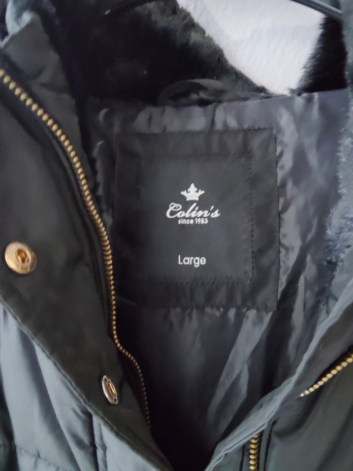 colins L beden  Siyah Uzun Kadın Kışlık Mont - Görsel 4