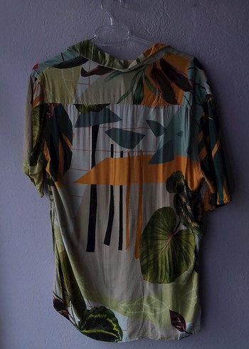 Zara V Yaka Desenli Kısa Kollu Erkek Gömlek - Görsel 5