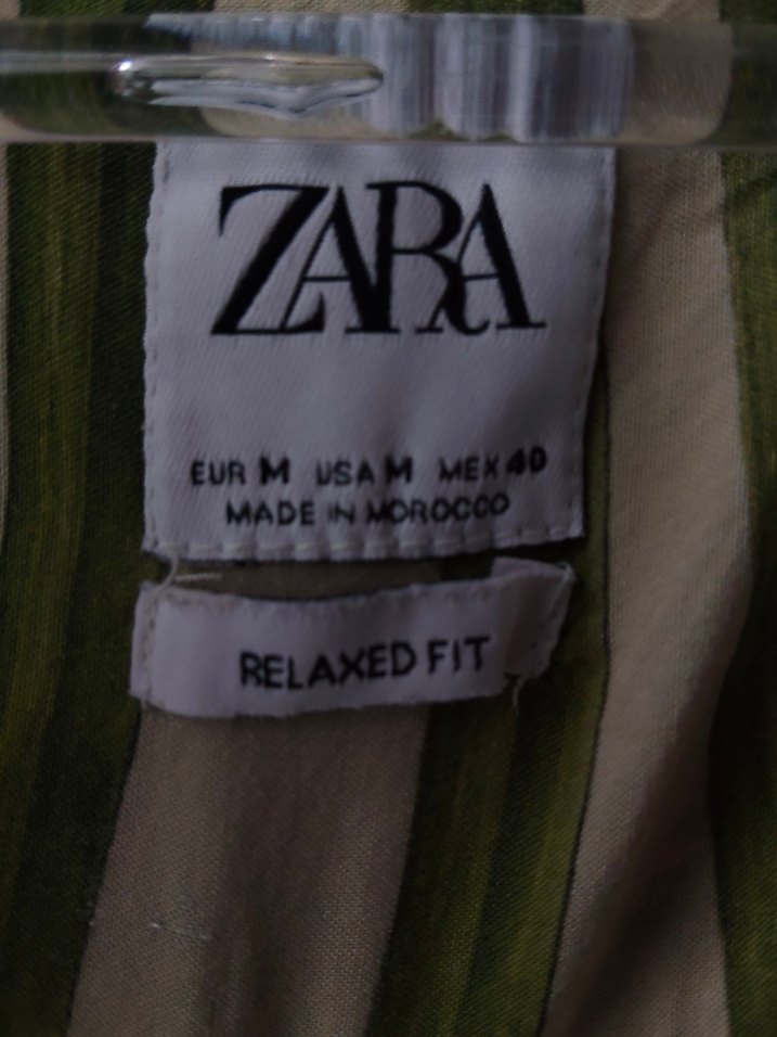 Zara V Yaka Desenli Kısa Kollu Erkek Gömlek - Görsel 4