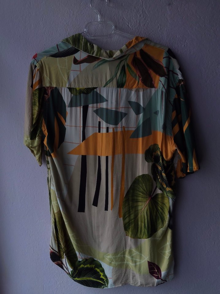 Zara V Yaka Desenli Kısa Kollu Erkek Gömlek - Görsel 5