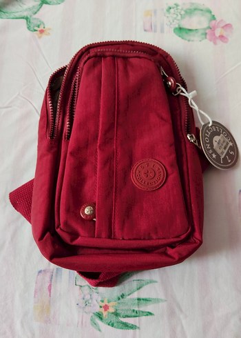 Collection B Bordo Kadın Fermuarlı sırt Çantası