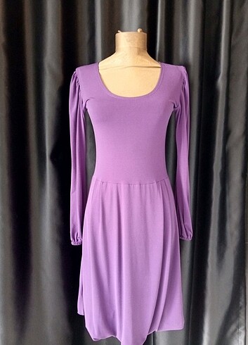 Mor çanak elbise - Görsel 4