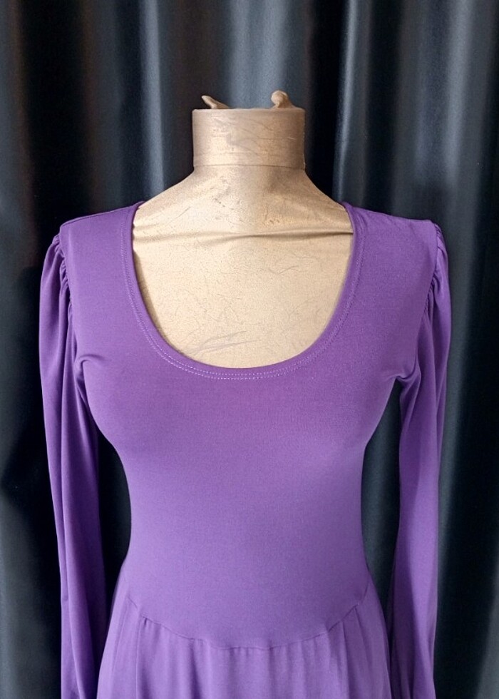 Mor çanak elbise - Görsel 3