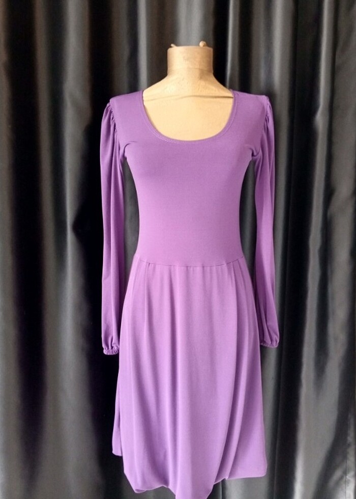 Mor çanak elbise - Görsel 4