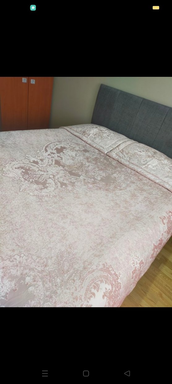 Pembe Pastel Tonlu Batik Desenli Yatak Örtüsü - Görsel 3