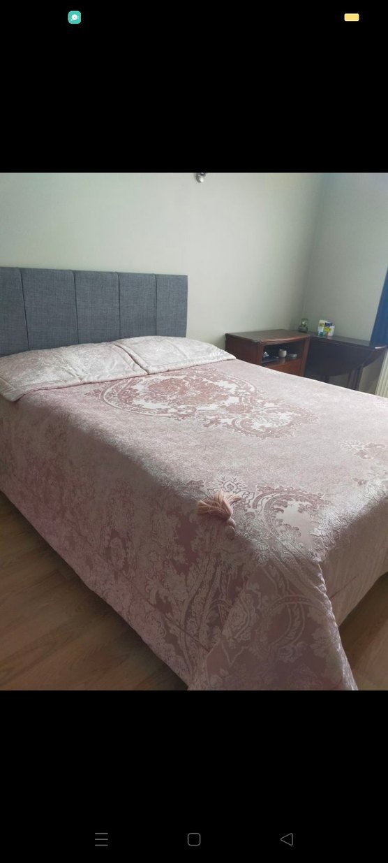 Pembe Pastel Tonlu Batik Desenli Yatak Örtüsü - Görsel 2