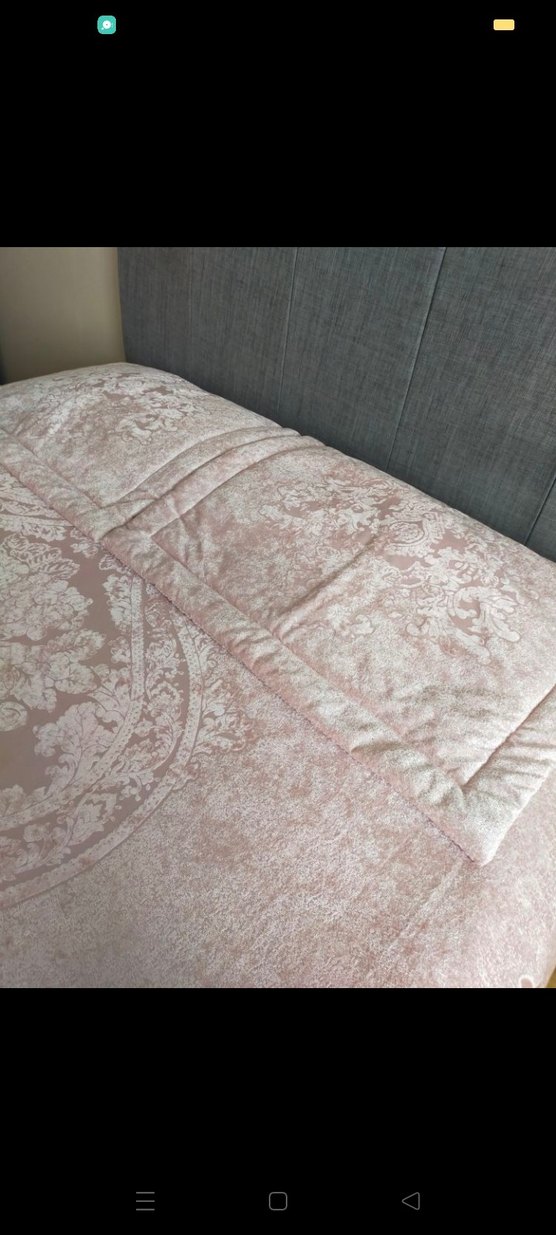 Pembe Pastel Tonlu Batik Desenli Yatak Örtüsü - Görsel 4