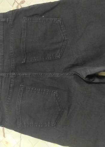 Kadın Siyah Denim Bermuda Şort - Görsel 3