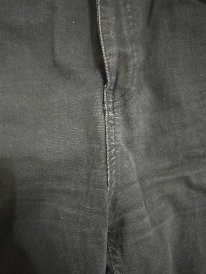 Kadın Siyah Denim Bermuda Şort - Görsel 4