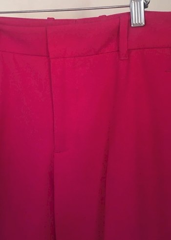 Pembe Drapeli Kadın Kumaş Pantolon - Görsel 4