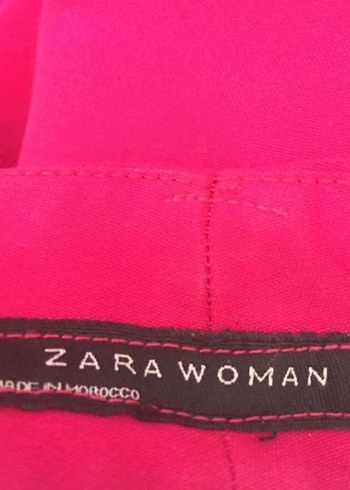 Pembe Drapeli Kadın Kumaş Pantolon - Görsel 2