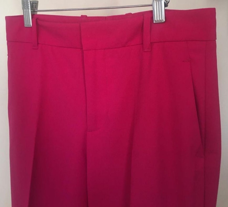 Pembe Drapeli Kadın Kumaş Pantolon - Görsel 4