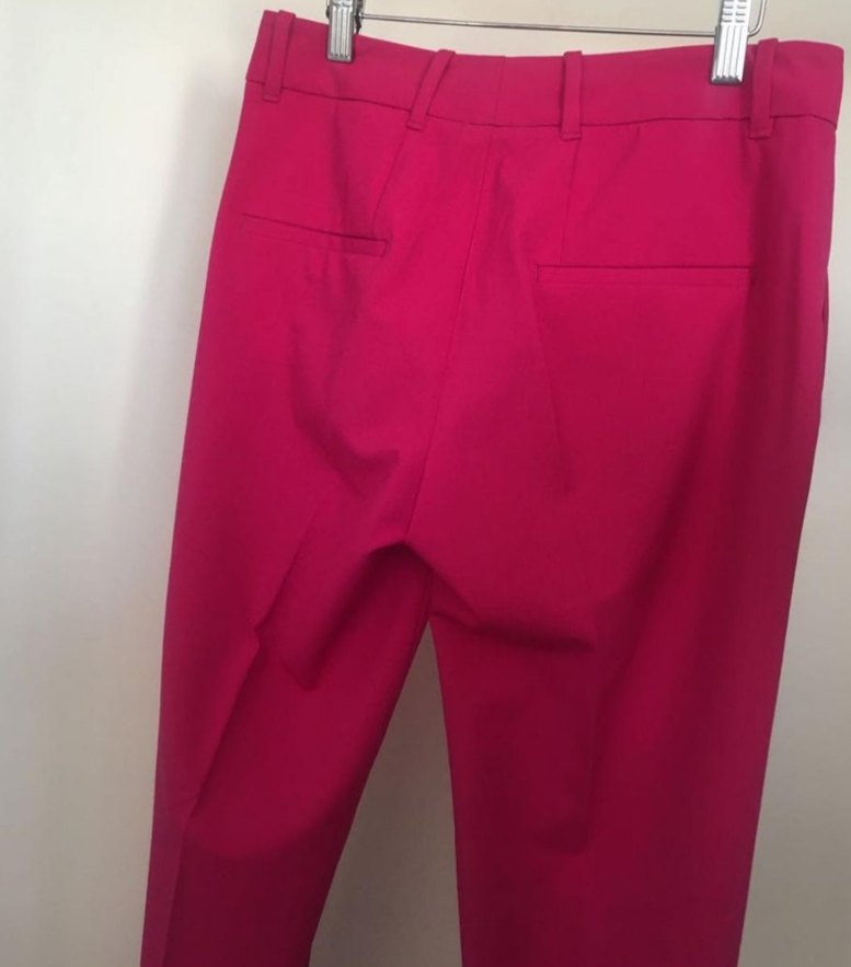 Pembe Drapeli Kadın Kumaş Pantolon - Görsel 5